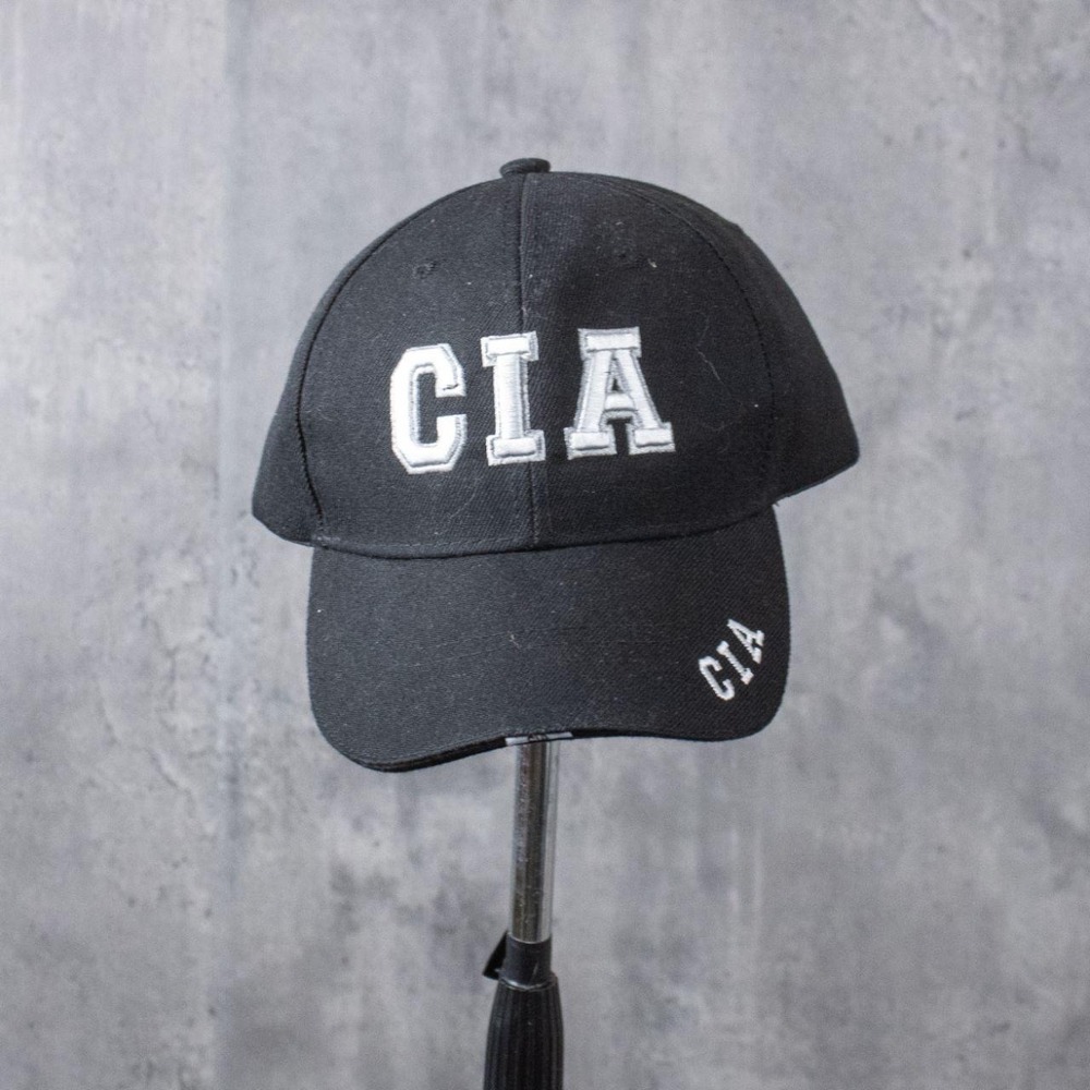 Vintage VTG Y2K 2000's C.I.A Black 6 Pannel Hat